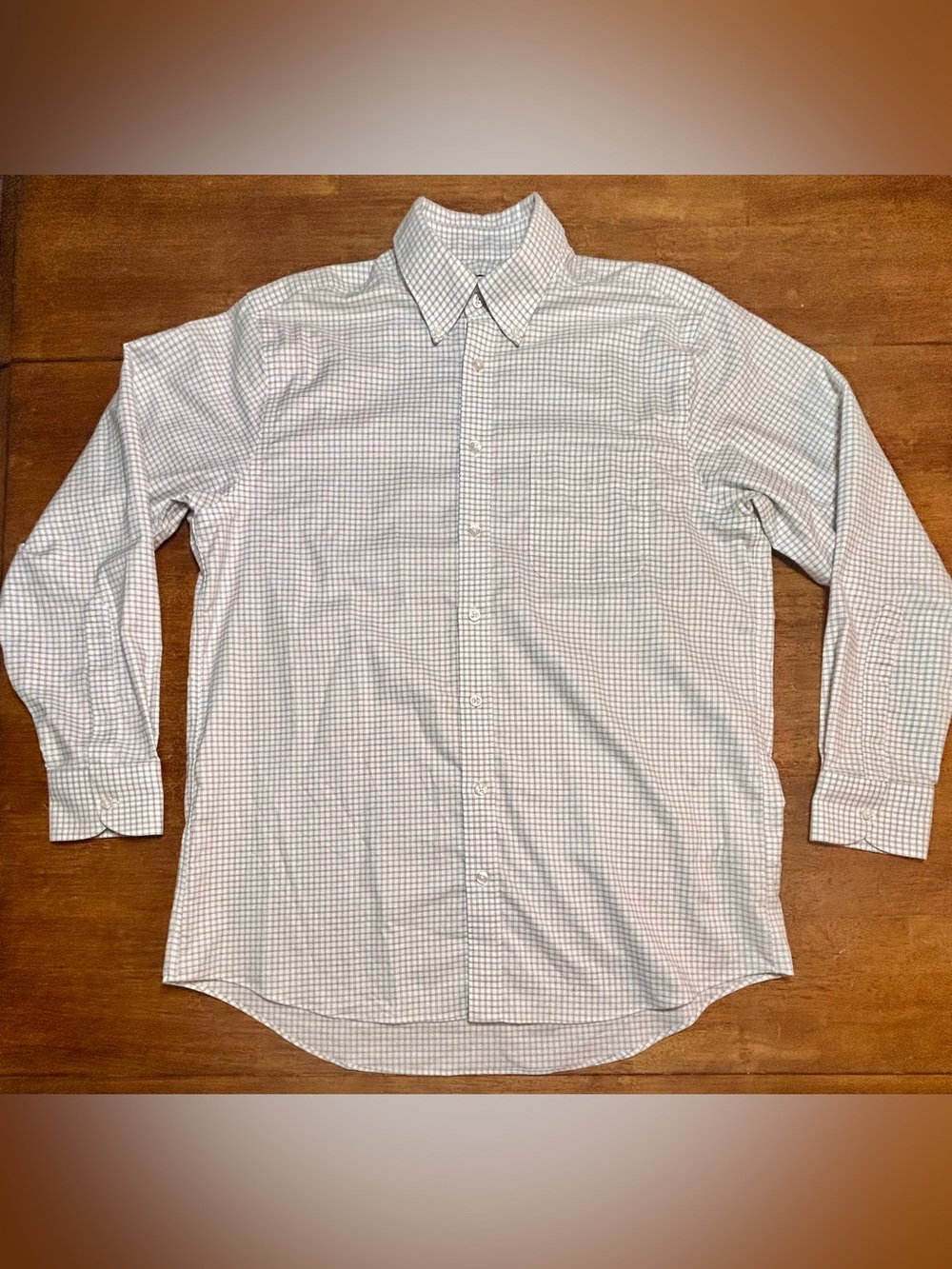 Charles Tyrwhitt White Shirt with Light Gray Check